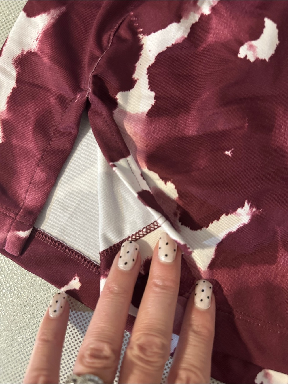 Nike Burgundy & White Printed A-Line Skirt - Picture 4 of 9